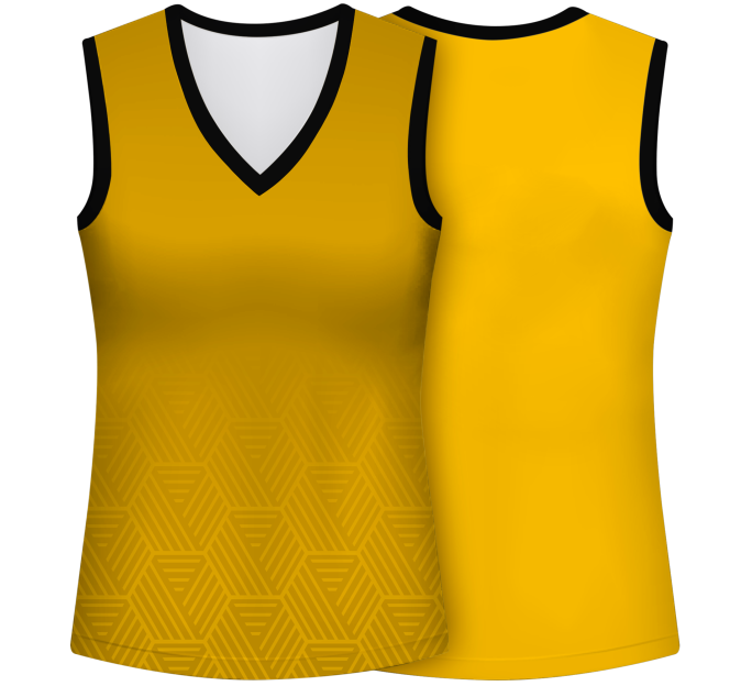 Camiseta pádel mujer sin mangas sublimada modelo hexágono