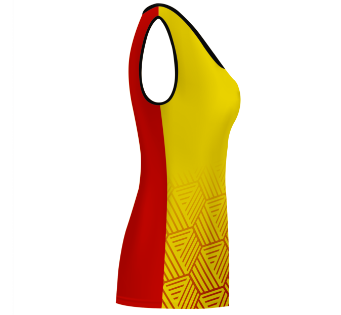 Camiseta pádel mujer sin mangas sublimada modelo hexágono