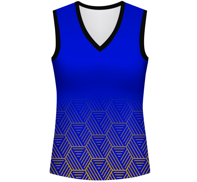 Camiseta pádel mujer sin mangas sublimada modelo hexágono