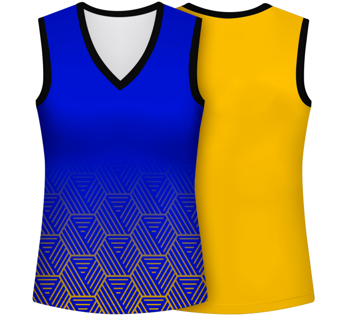 Camiseta pádel mujer sin mangas sublimada modelo hexágono