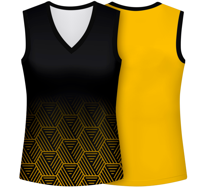 Camiseta pádel mujer sin mangas sublimada modelo hexágono