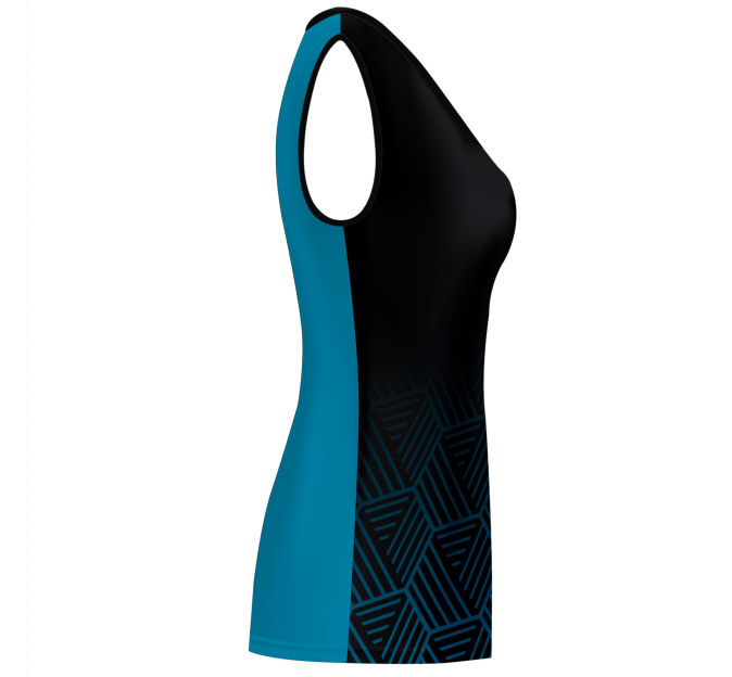 Camiseta pádel mujer sin mangas sublimada modelo hexágono