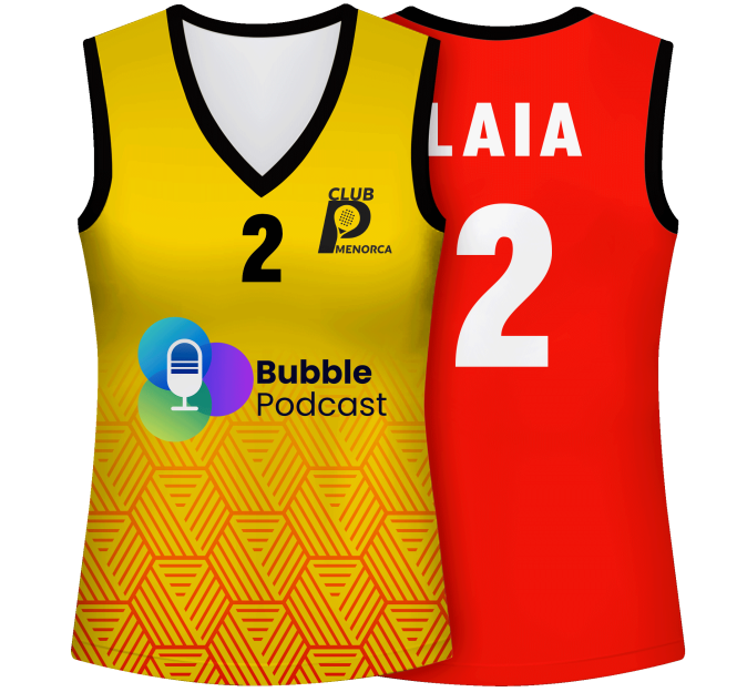 Camiseta pádel mujer sin mangas sublimada modelo hexágono