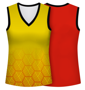 Camiseta pádel mujer sin mangas sublimada modelo hexágono