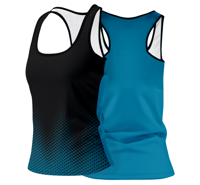 Camiseta pádel mujer tirantes sublimada modelo puntos