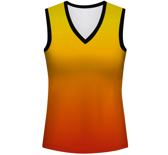 Camiseta pádel mujer sin mangas sublimada modelo degradado