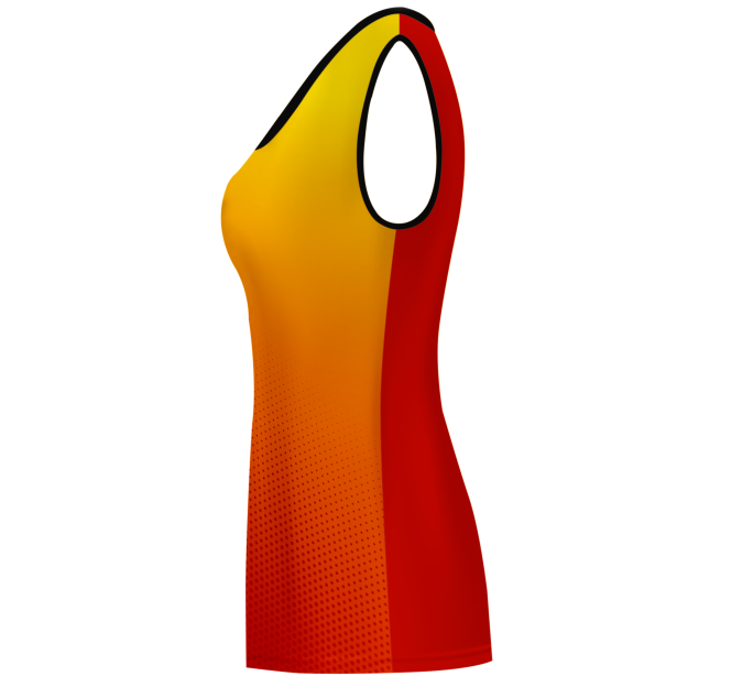 Camiseta pádel mujer sin mangas sublimada modelo degradado