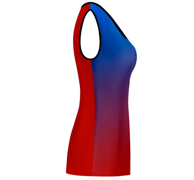 Camiseta pádel mujer sin mangas sublimada modelo degradado