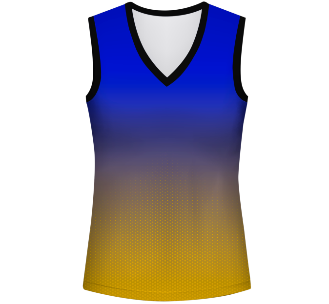 Camiseta pádel mujer sin mangas sublimada modelo degradado