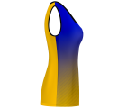 Camiseta pádel mujer sin mangas sublimada modelo degradado