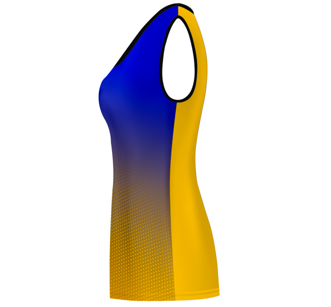 Camiseta pádel mujer sin mangas sublimada modelo degradado