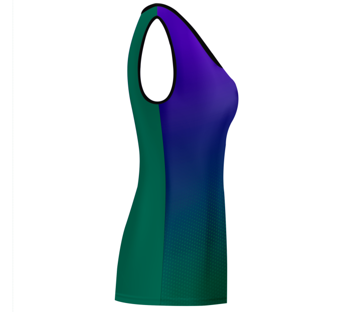 Camiseta pádel mujer sin mangas sublimada modelo degradado