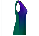 Camiseta pádel mujer sin mangas sublimada modelo degradado