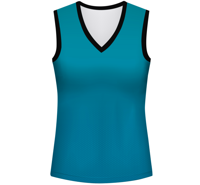 Camiseta pádel mujer sin mangas sublimada modelo degradado