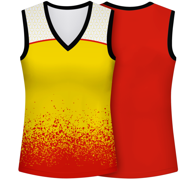 Camiseta pádel mujer sin mangas sublimada modelo corte