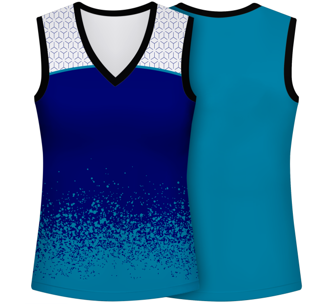 Camiseta pádel mujer sin mangas sublimada modelo corte