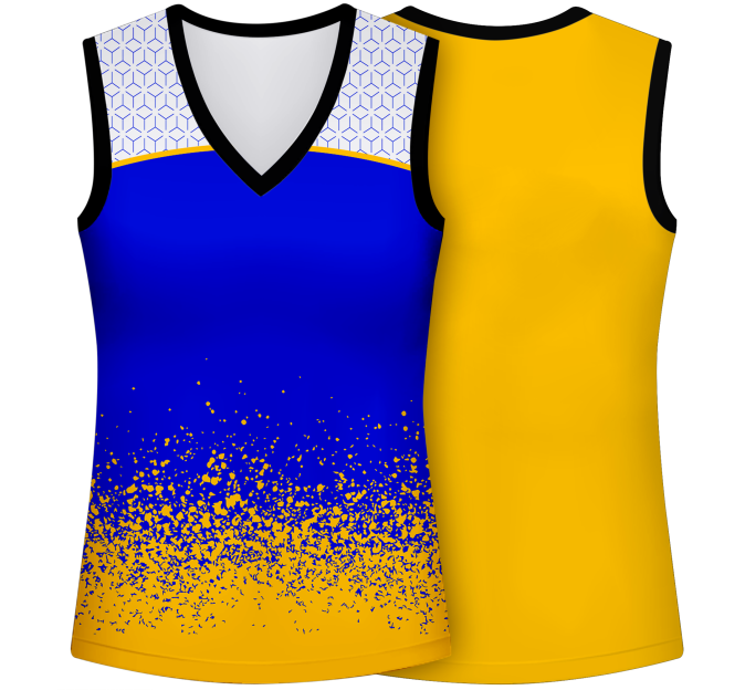 Camiseta pádel mujer sin mangas sublimada modelo corte