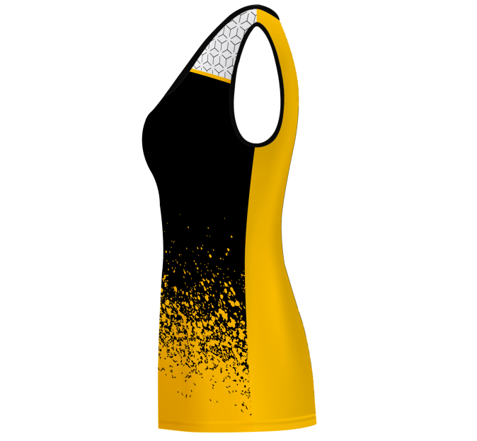 Camiseta pádel mujer sin mangas sublimada modelo corte