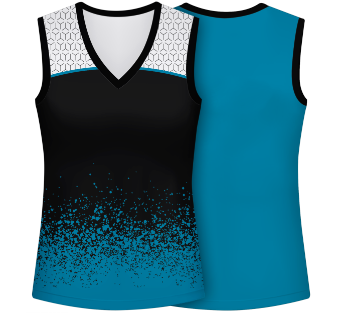 Camiseta pádel mujer sin mangas sublimada modelo corte