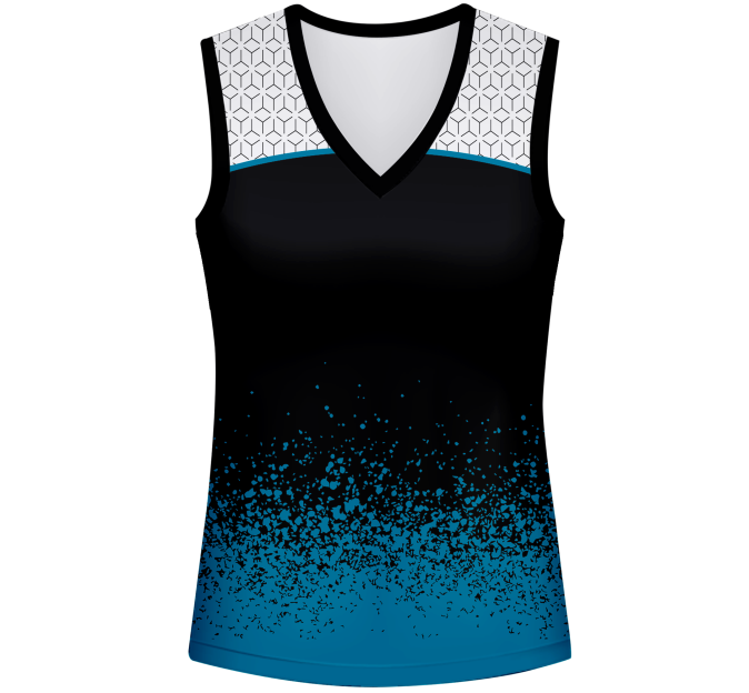 Camiseta pádel mujer sin mangas sublimada modelo corte