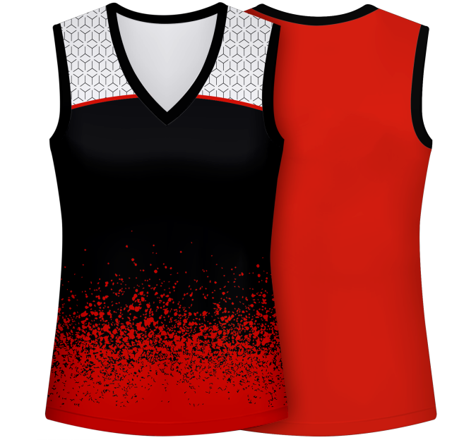 Camiseta pádel mujer sin mangas sublimada modelo corte