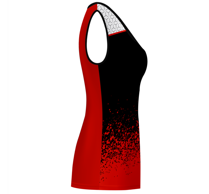 Camiseta pádel mujer sin mangas sublimada modelo corte