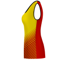 Camiseta pádel mujer sin mangas sublimada modelo rayas