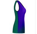Camiseta pádel mujer sin mangas sublimada modelo rayas