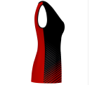 Camiseta pádel mujer sin mangas sublimada modelo rayas