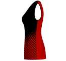 Camiseta pádel mujer sin mangas sublimada modelo rayas