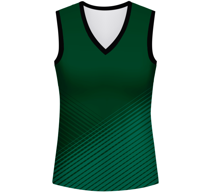 Camiseta pádel mujer sin mangas sublimada modelo rayas