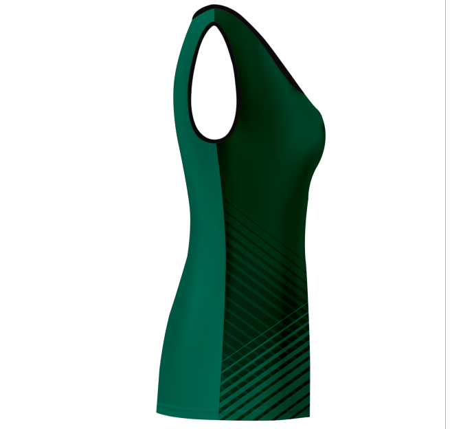 Camiseta pádel mujer sin mangas sublimada modelo rayas