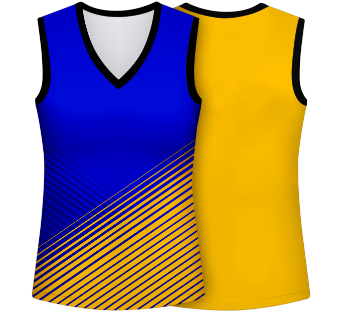 Camiseta pádel mujer sin mangas sublimada modelo rayas