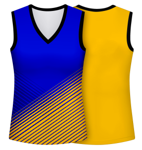 Camiseta pádel mujer sin mangas sublimada modelo rayas