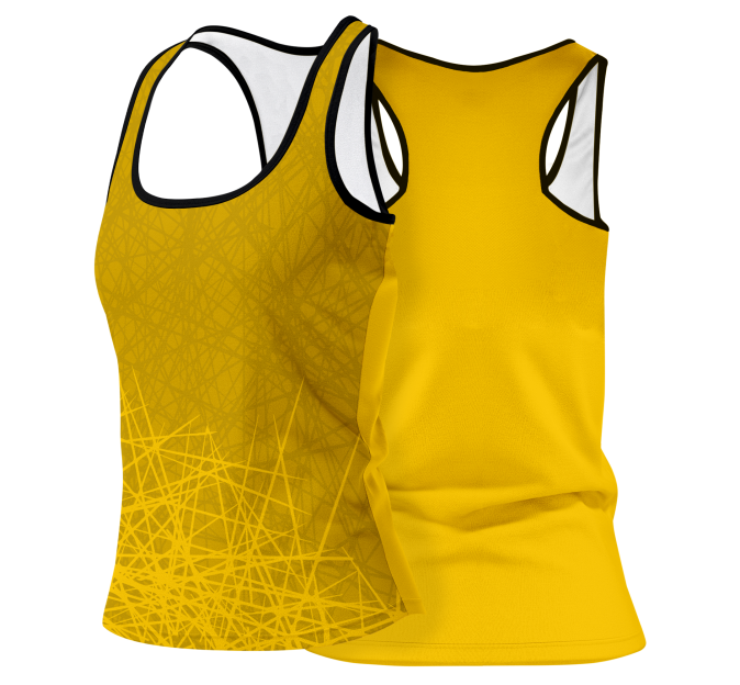 Camiseta pádel mujer tirantes sublimada modelo líneas