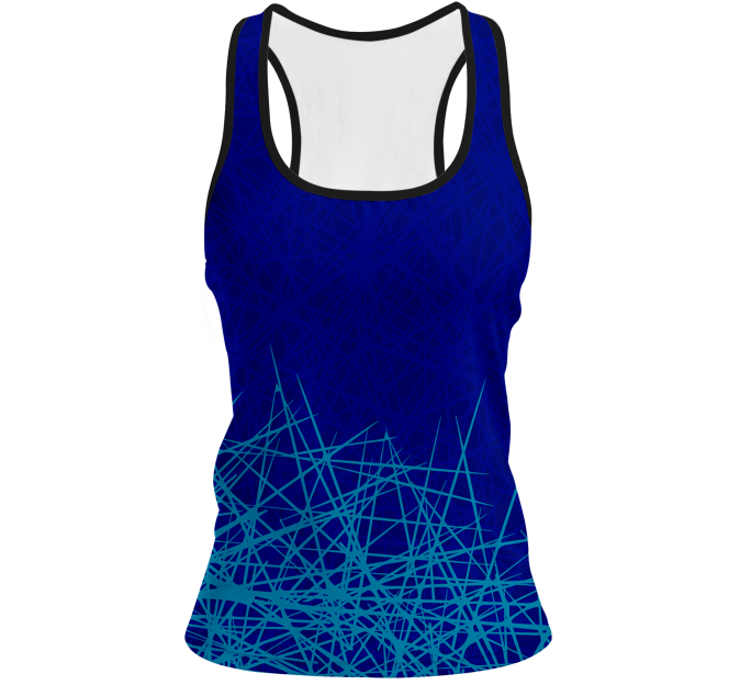 Camiseta pádel mujer tirantes sublimada modelo líneas