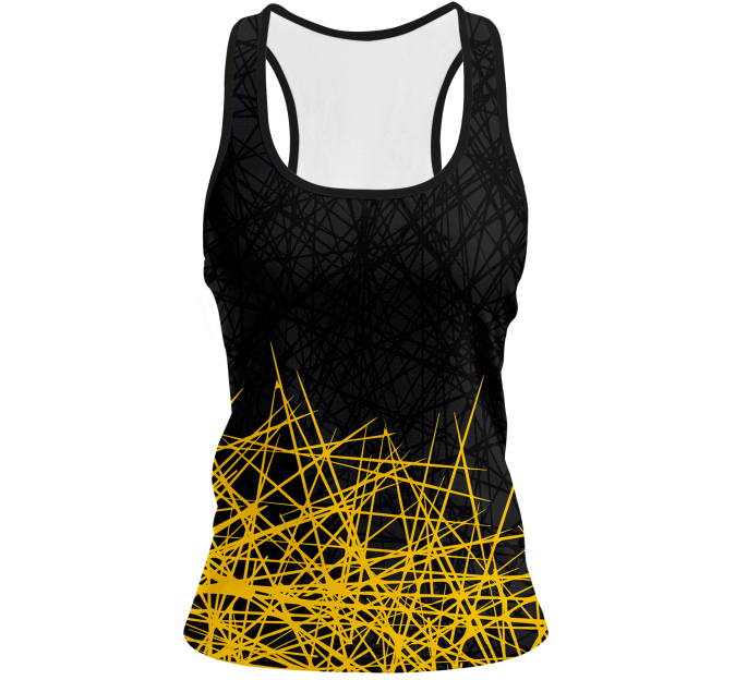 Camiseta pádel mujer tirantes sublimada modelo líneas