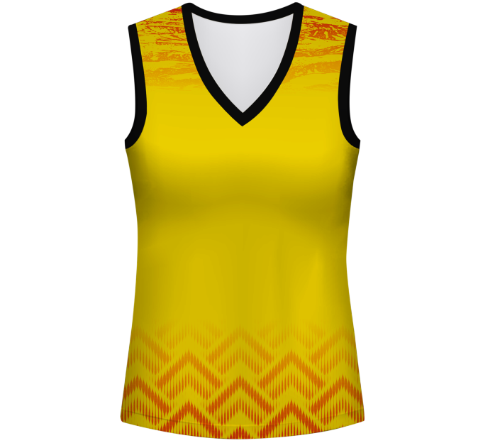 Camiseta pádel mujer sin mangas sublimada modelo geométrico