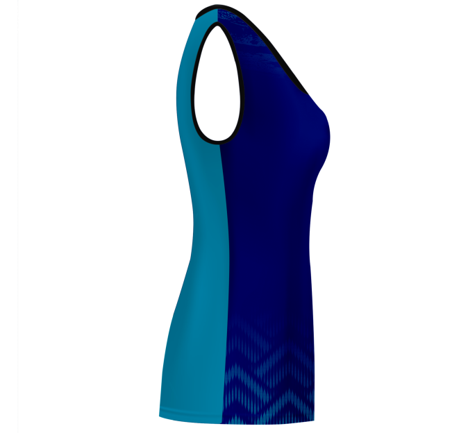 Camiseta pádel mujer sin mangas sublimada modelo geométrico