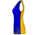 Camiseta pádel mujer sin mangas sublimada modelo geométrico