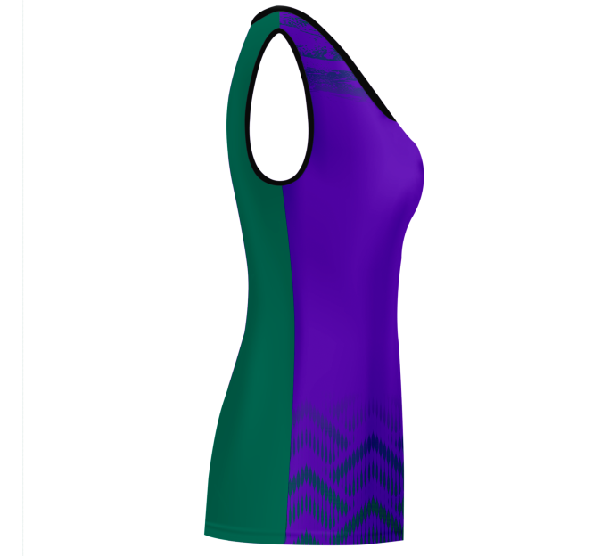 Camiseta pádel mujer sin mangas sublimada modelo geométrico