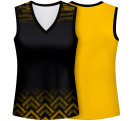 Camiseta pádel mujer sin mangas sublimada modelo geométrico