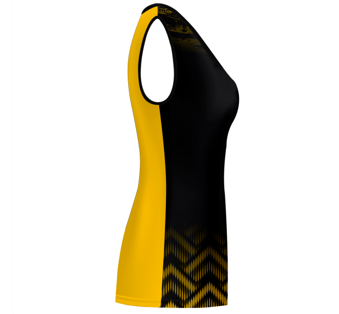 Camiseta pádel mujer sin mangas sublimada modelo geométrico