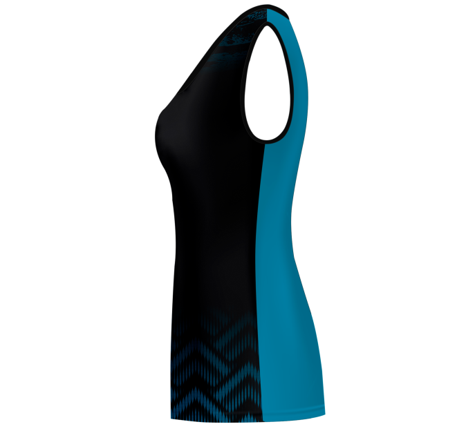 Camiseta pádel mujer sin mangas sublimada modelo geométrico