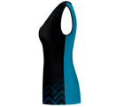 Camiseta pádel mujer sin mangas sublimada modelo geométrico