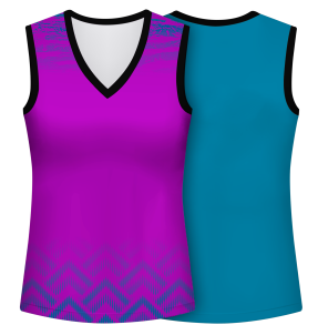 Camiseta pádel mujer sin mangas sublimada modelo geométrico