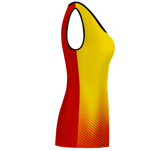 Camiseta pádel mujer sin mangas sublimada modelo puntos