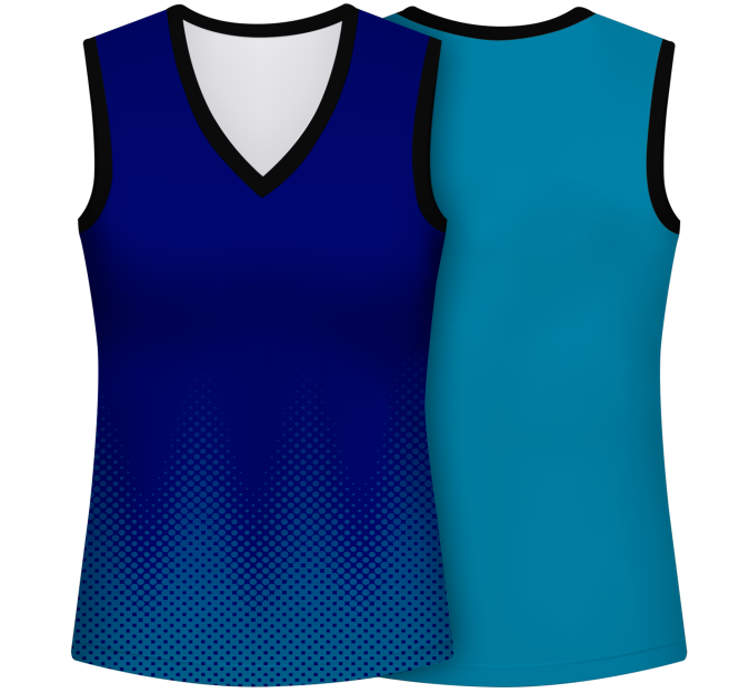 Camiseta pádel mujer sin mangas sublimada modelo puntos