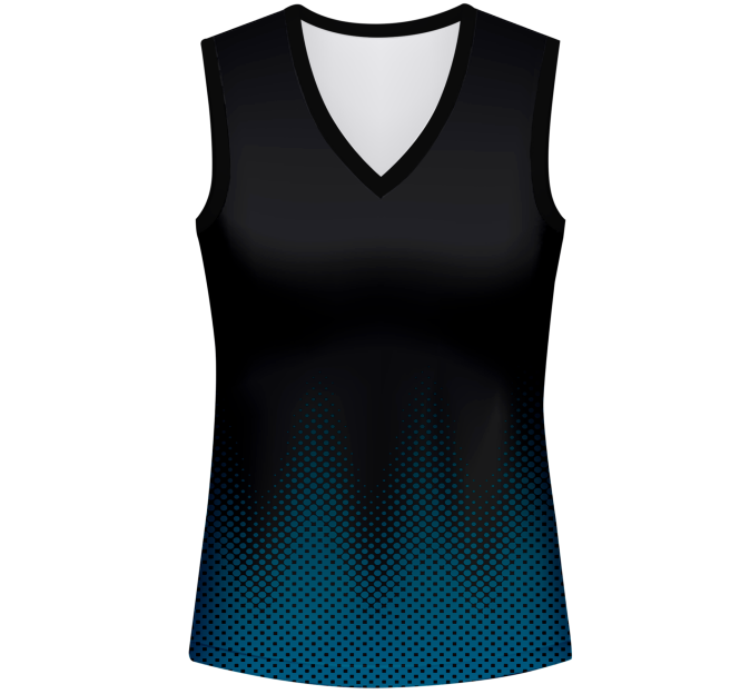 Camiseta pádel mujer sin mangas sublimada modelo puntos