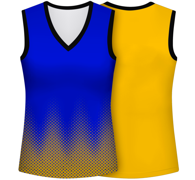 Camiseta pádel mujer sin mangas sublimada modelo puntos